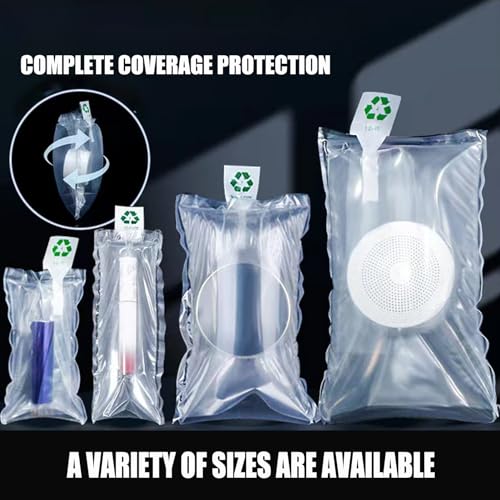 Miupoo Packaging Air Bags,Clear Plastic Inflatable Air Packaging Protector Bag with Free Pump Cushion,Air Cushion Blocking Packaging Bag,12x16 Inches,100 Pieces - size: 12x16×100 Inches