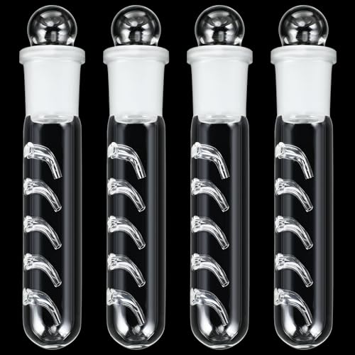 Qualirey 4 Pack Planaria Catch Trap for Aquarium Snail Leech Clear Glass Planaria Trap for Dwarf Shrimp Red Cherry Shrimp Tank(5 Holes) - style: 5 Holes