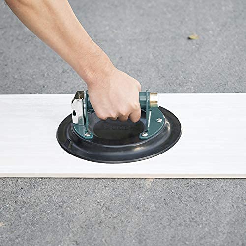 10" Glass suction cup for Granite & Glass Lifting, Vacuum Suction Cup with Metal Handle and Brass Pump,760lbs Load Capacity (10" -Mental) - size: 10" Vacuum Suction Cup