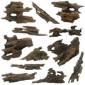 Hamiledyi Natural Driftwood for Aquarium Decor 12 PCS Fish Tank Wood with Small Holey Aquarium Wood Aquascaping for Shrimp Betta Hermit Crab and Butterfly Fish - size: XS:3-6 inches-12pcs