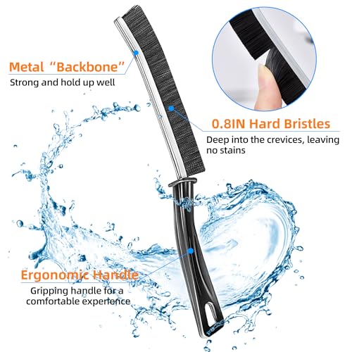 3Pcs Hard-bristled Crevice Cleaning Brush, Multifunctional Thin Gap Scrub Brush, Bathroom Cleaner Tools for Household Use, Kitchen, Window, Toilet, Grout, Faucets, Car - color: 3pcs