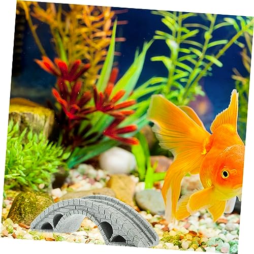 Happyyami Dollhouse Accessories Micro Landscaoe Bridge Mini Terrarium Bridge Artificial Arch Bridge Fish Tank Bridge Stone Bridge Statue Japanese Zen Household Green Sandstone Container