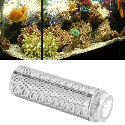Silver Stainless Steel Aquarium Inlet Mesh Filter Guard Intake Strainer Filter Guard Mesh Net Aquarium Accessories(12mm) - size: 12mm
