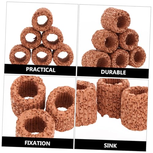 YARNOW 10pcs Ceramic Water Plant Fixed Aquatic Plant Support Bio Media for Fish Tank Stability and Nitrifying Culture Selection