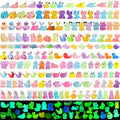 EKisemio 180pcs Mini Resin Animals Glow in The Dark, Luminous Plastic Animals Variety Pack, Tiny Resin Figures to Hide, Miniature Figurines for Micro Landscape Fairy Aquarium Dollhouse Décor Desk Pets