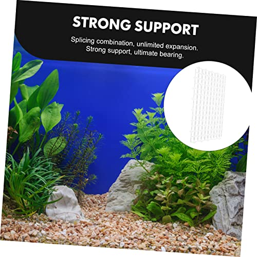 Mikikit 2pcs Aquarium Divider Panels Gravel Board for Fish Tank Isolation for Enhanced Water Permeability Splicing System for Custom Aquarium Setup - color: Transparent