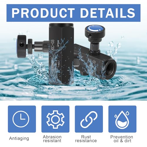 2 Pcs Hydraulic Flow Control Valve KC-03 3/8" NPT Threaded Throttle Check Valve 3000PSI Carbon Steel Hydraulic