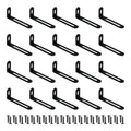 20Pcs 3"x1.2"x0.6"Adjustable Right Angle Brackets, Slotted L Bracket Metal 90 Degree Corner Fastener L-Shape Corner Brace Support Black Shelf Bracket - size: 3"x1.2", style: BLACK/20PCS