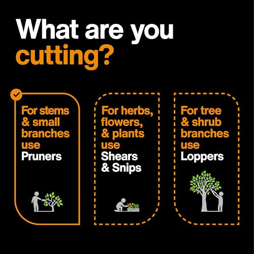Fiskars Floral Pruning Shears - Plant Cutting Scissors/Garden Clippers For Deadheading and Working with Flowers - Black/Orange - style: Floral Pruner