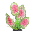 CNZ Aquarium Decor Fish Tank Decoration Ornament Artificial Plastic Plant Green (13-inch Green/Red)