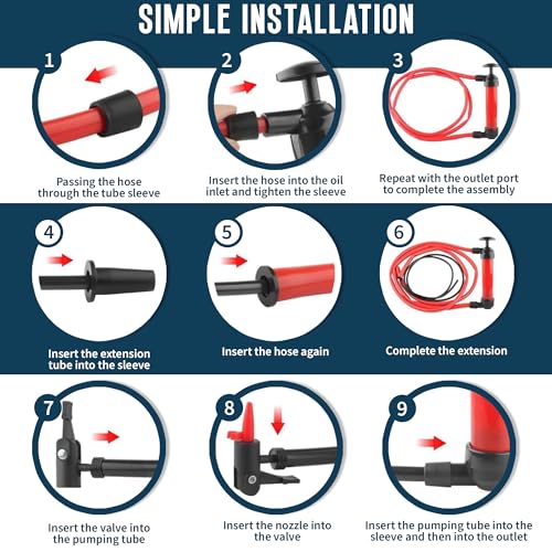 Siphon Hand Pump For Water - 15" Manual Water Pump, Gas Siphon Kit, Hand Bilge Pump With High Suction For Water Removal, Fuel Liquid Transfer