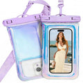 1 Pack [Floatable] Waterproof Phone Pouch, Waterproof Phone Case for iPhone 17 Pro Max/16/15/14/13, IP68 Cellphone Dry Bag Beach Cruise Ship Essentials,Travel Essentials, Iridescent-7″