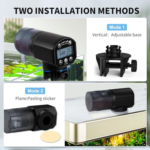 Automatic Fish Feeder Dispenser for Aquarium: Rechargeable Auto Feeders for Tank Turtle Pond Betta - 200ml Smart Food Feeding Timer Dispensers for Flake Pellet Vacation Weekend - size: CY-059D
