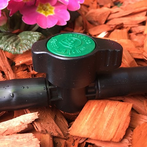 2-Pack In-Line Barbed Ball Valve 16mm For 1/2 and 5/8 Inch Tubing (.570 to .620 ID) - Regulate and Shut-Off/On Water Flow - size: 16mm (1/2" & 5/8" Tube .570 to .620 ID)
