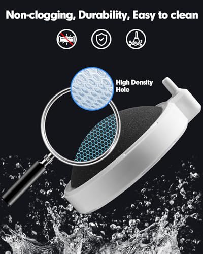 Fish Tank Bubbler Aquarium Air Stones, 4 Inch Nano Super-High Dissolved Oxygen Diffuser Makes Super Tiny Bubble Aerator for Fish Tank Air Pump Hydroponics - size: 4 Inch, for 35-100 Gal