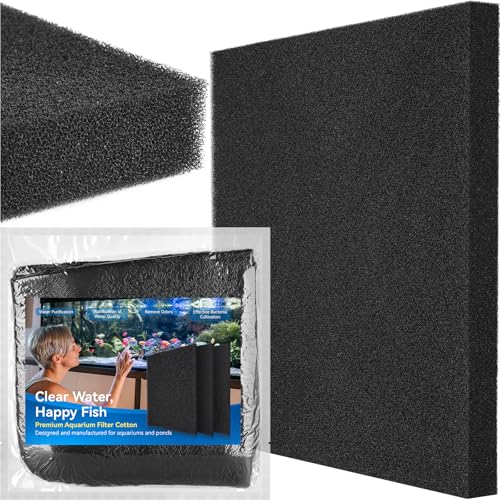 Borlech Aquarium Bio Filter Sponge Pad - Cut-to-Size Aquarium Filter Media for Fish Tank, Pond, Sump - Mechanical & Biological Filtration (18.5"x18.5"x1.6", 35PPI, 1 Pack) - size: 18.5"x18.5"x1.6" (35PPI) 1 PACK