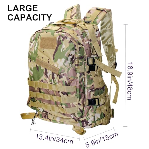 Lightweight Fishing Tackle Backpack Professional Water-Resistant All-in-One Rod Holder & Gear Storage - color: C-camouflage