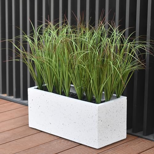 8PCS Artificial Plants, Shrubs Wheat Grass Greenery Stems for Home Decor, Fake Tall Grass Plant for Outdoor Indoor Decor