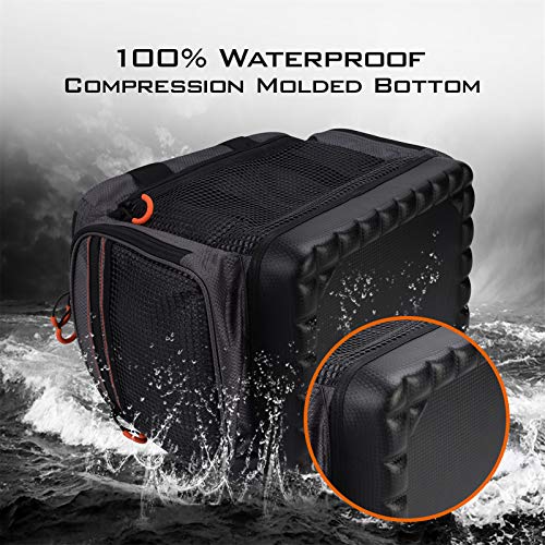KastKing Fishing Gear & Tackle Bags - Saltwater Resistant Fishing Bags - Fishing Tackle Storage Bags - color: C: Extra-large Hawg (Without Trays, 26.4"x11"x15.4")-Orange