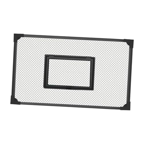 Aquarium Anti Jumping Net Tear Resistant with Feeding Window 5mm Hole Fine Mesh DIY Tank Lid Cover