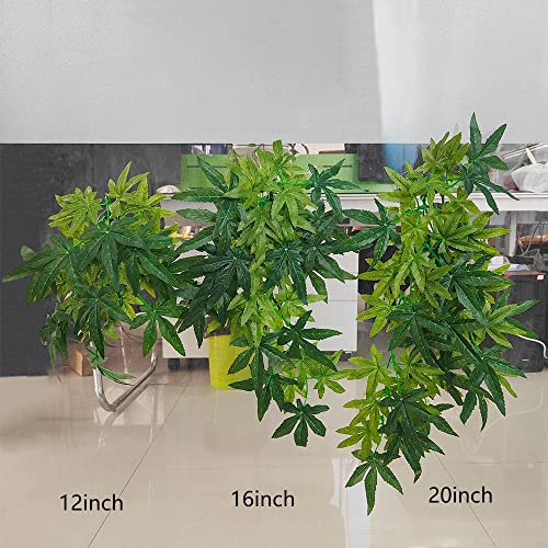 50cm/20in Aquarium Decorations Plants Artificial Fake Plastic Water Grass Plants for Fish Tank Aquarium Decor Artificial Hanging Plants - color: Green Leaves, size: 20INCH