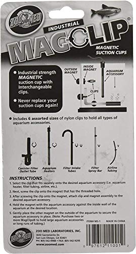 Zoo Med MagClip Magnetic Suction Cups. 2 Pack