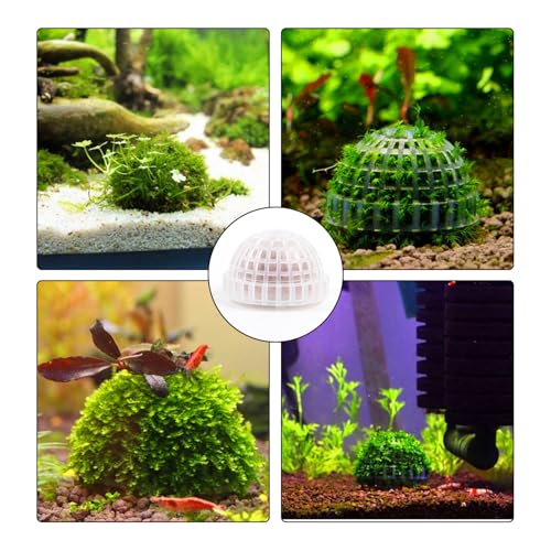 4 Pcs Aquarium Moss Ball Holder Plastic Aquarium Shrimp Fish Tank Plant Shaping Filter Ornaments Decor