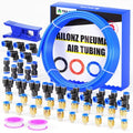 TAILONZ PNEUMATIC Blue 8mm or 5/16 OD 5mm ID Polyurethane PU Air Hose Pipe Tube Kit 32 Meter 100ft - color: Blue, size: 8mm OD/100ft/32m