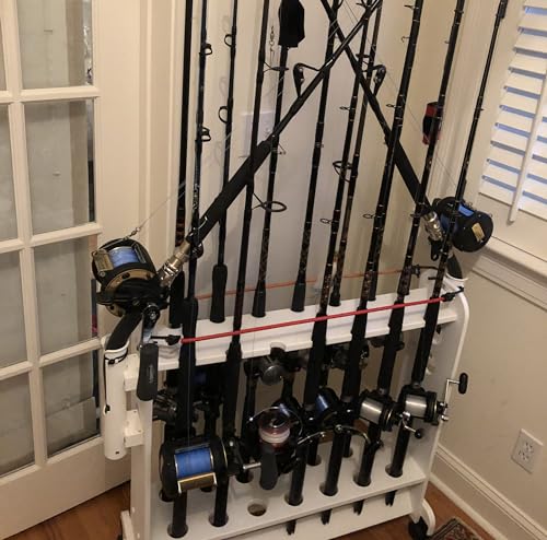 Rod-Runner Riveted Rod Holder | White | Gimbal Pin for Nets, Gaffs, and Offshore Fishing Rods