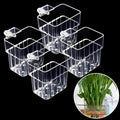 4PCS Clear Acrylic Aquarium Plant Holder Hanging Cups for Aquatic Plants Fish Tank