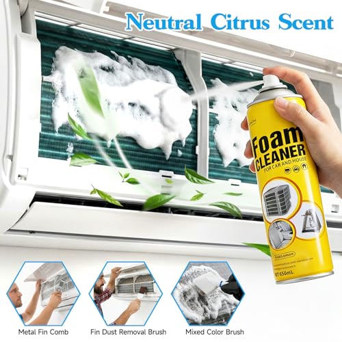 YIYAO Foam Blaster AC Coil Cleaner for AC Unit Kit, Include 3-Piece Set of Air Conditioner Condenser Fin Cleaning Brush Coil Cleaning Brush