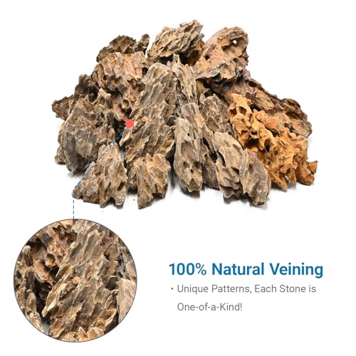 Natural Stone 20lb Aquarium Rocks for Aquarium Landscaping Models and PH Neutral Rocks Aquascaping Stones for Terrariums-2-8 inches - size: 20LB(2-8 inches)