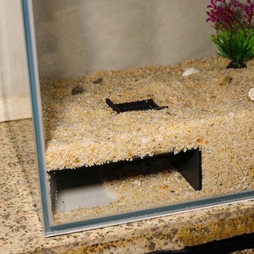 Aquarium Undergravel Fish Tunne Hide Cave Corner Tank Decorations Under Gravel Viewing Tunnel Fish Cave for Aquarium Hideout (Black,Style 8) - color: Black, style: Style 8