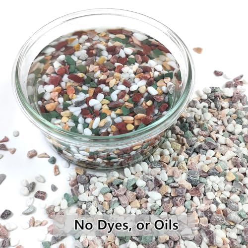 YISZM 2LB Succulent and Cactus Gravel Pebbles, 1/5 Inch Natural Decorative Polished Stones, River Rocks for Vases Gardening Indoor and Outdoor Decorative Rocks, Colorful - color: Colorful, size: 2 Pounds