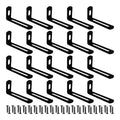 20Pcs 2"x1"x0.5"Adjustable Right Angle Brackets, Slotted L Bracket Metal 90 Degree Corner Fastener L-Shape Corner Brace Support Black Shelf Bracket - size: 2"x1", style: BLACK/20PCS