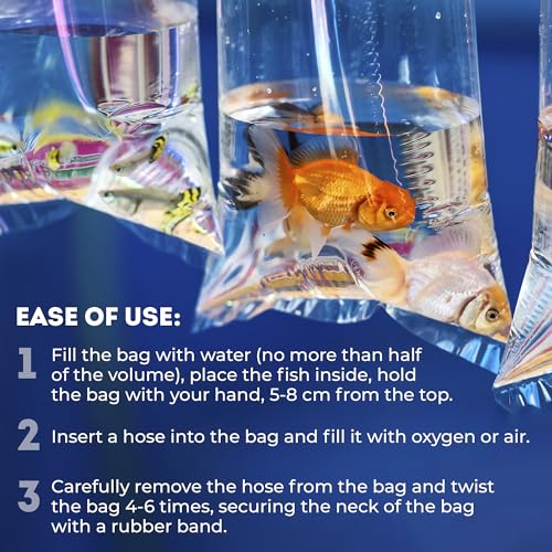 APQ Supply Clear Plastic Fish Bags, 9 х 15 Inch, 2 Mil Poly Fish Transport Bags, Pack of 100, Unprinted Clear Poly Bag for Aquarium Species Transfer and Transport - style: 9" Х 15" / 2 Mil / 100 Pack
