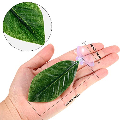 Boao 4 Pieces Betta Fish Tank Accessories Betta Leaf Hammock Pad Simulating The Natural Habitat for Tank Aquarium Spawning Grounds Breeding Resting Bed(Single Leaf) - style: Single Leaf