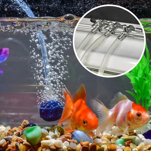 Aquarium Air Pump Valve, Aquarium Air Line Splitter Metal Fish Tank Distributor - size: 8 Way