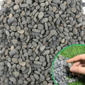 45LB River Rocks,Mexican Beach Pebbles for Plants,Potting,Garden Landscape Stone Paving Stone Grey 1Inch… - size: 45LB, style: Medium