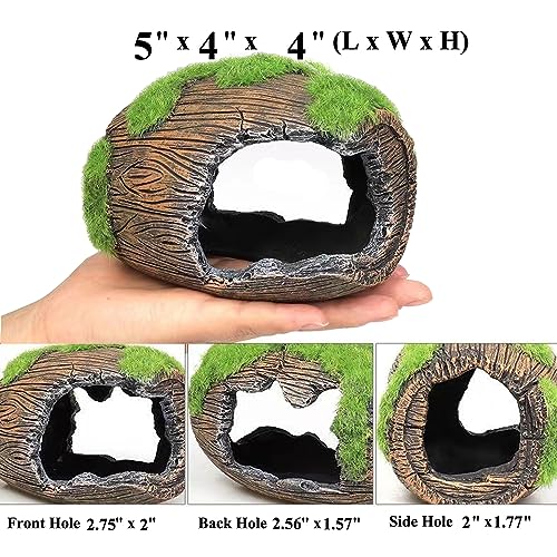 Betta Fish Tank Accessories Decorations, Small Fish Cave Aquarium Hideout, Fish Tank Ornament 5" - color: Large Cask