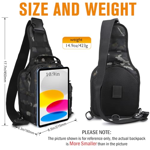 Dovesun Small Fishing Backpack, Waterproof Fly Fishing Sling Pack Tackle Bag with Tackle Boxes - color: A-Black(Size:17.7*8.5*5.7in)