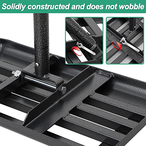 Lawn Leveling Rake, 17x10 Heavy Duty Lawn Leveler with Adjustable Handle Dirt Ground Level Tool for Yard Garden (60 Inch)
