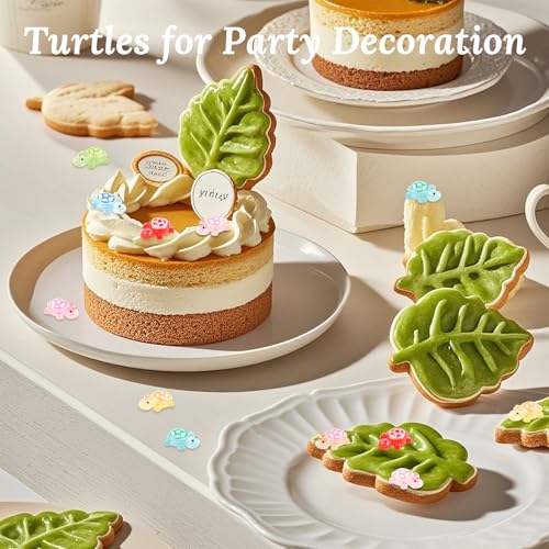 200 PCS Mini Resin Turtle, Miniature Resin Turtles, Tiny Turtle Animals for Dollhouse, Aquarium, Cake Decorations, Fairy Garden Landscape