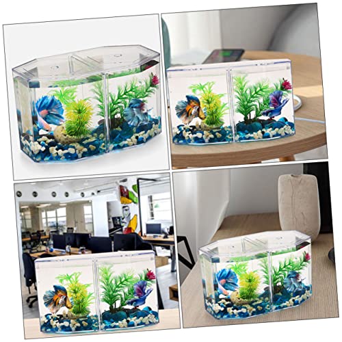 ibasenice Multi-Function Transparent Isolation Box for Betta Fish Practical Aquarium Accessory for Breeding and Easy to Clean Safe Material for Fish Tanks