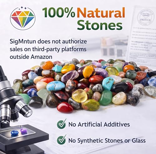 Polished Healing Crystal Chips Stones Set, 36 Different Natural Gemstone Types, 2.5 lbs 0.3" Tumbled Decorative Rocks Collection for Chakra, Meditation, Reiki, Crafts - color: Mixed Crystals - 36 Types, size: 0.3"