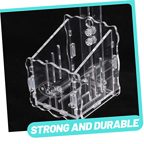 YARNOW Aquarium Driftwood Planter Acrylic Plant Holder Suction Cup Fish Tank Planting Cup