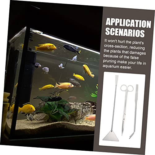SUPVOX 1set Aquarium Tool Multi-Function Plant Trimming Scissors Scraper Portable Shovel for Easy Aquascaping and Tank Maintenance