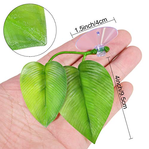 Boao 4 Pieces Betta Fish Tank Accessories Betta Leaf Hammock Pad Simulating The Natural Habitat for Tank Aquarium Spawning Grounds Breeding Resting Bed(Double Leaf) - style: Double Leaf