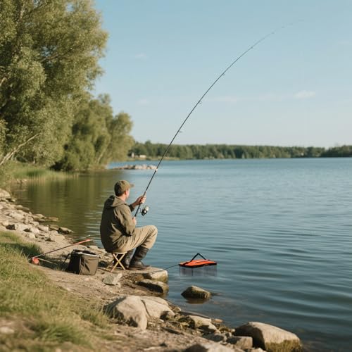 Cedilis Large Floating Fishing Basket for Live Caught Fish, Foldable Floating Fish Net Cage, Collapsible Nylon Mesh Fishing Bag Bait Pen, Portable,10 Gallons, Easy to Clean
