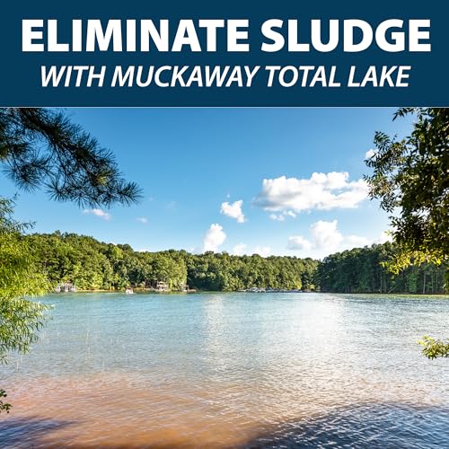 Airmax MuckAway, Natural Pond Muck Remover, Cleans & Clears Away Muck & Sludge, Easy to Use Bacteria & Enzyme Tablets, Safe for The Environment, Treats up to 1 Acre, 3 Month Supply, 36lbs - size: 72 Scoops